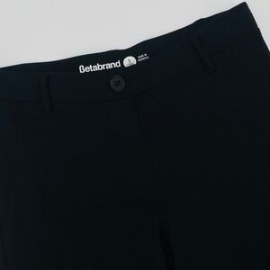 Betabrand Black Bootcut Dress Pants Women's Size Small Long Pullon Faux Pockets